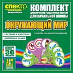 Комплект динамических раздаточных пособий - Окружающий мир (веера). Животные и растения, дорожные знаки. - «globural.ru» - Мурманск