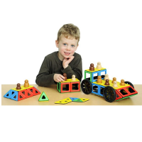 Набор Полидрон Магнитный "Конструируем транспорт" с дополнительным комплектом колес (Базовый) - «globural.ru» - Мурманск