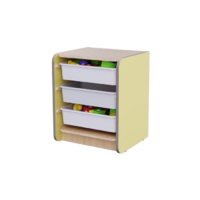 Одинарный модуль для хранения игрушек из коллекции мебели «НЕГА» (цвет желтый) - «globural.ru» - Мурманск