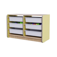 Двойной модуль для хранения игрушек из коллекции мебели «НЕГА» (цвет желтый) - «globural.ru» - Мурманск