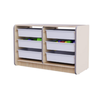 Двойной модуль для хранения игрушек из коллекции мебели «НЕГА» (цвет бежевый) - «globural.ru» - Мурманск