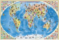 Настенная политическая карта мира для дошкольников "Страны и народы -2" - «globural.ru» - Мурманск