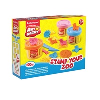 Пластилин на растительной основе Artberry/Stamp Your Zoo 3 бан./35 г со штампами - «globural.ru» - Мурманск