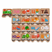 Деревянные бусы-алфавит "Паровозик" - «globural.ru» - Мурманск