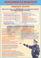 Плакат "Водитель обязан " 1000*1400 винил - «globural.ru» - Мурманск