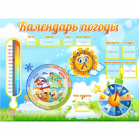 Стенд "Календарь погоды" 1х0,74 - «globural.ru» - Мурманск