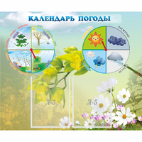 Стенд "Календарь погоды" с 2 карманами - «globural.ru» - Мурманск
