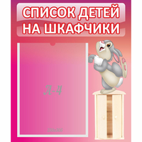 Стенд "Список на шкафчики" - «globural.ru» - Мурманск