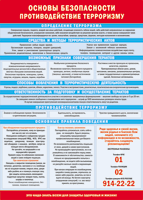 Таблица Основы безопасности. Противодействия терроризму 1000*1400 винил - «globural.ru» - Мурманск