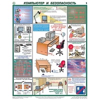 Плакаты "Компьютер и безопасность" (2 листа, размер 450х600) - «globural.ru» - Мурманск