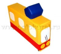 Напольная мягкая игрушка «Трамвай» каталка - «globural.ru» - Мурманск