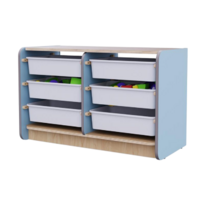 Двойной модуль для хранения игрушек из коллекции мебели «НЕГА» (цвет голубой) - «globural.ru» - Мурманск