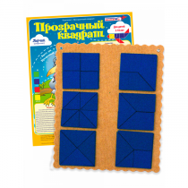 Прозрачный квадрат Ларчик (ковролин, синий)   - «globural.ru» - Мурманск