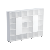 Шкаф-стеллаж 2 дверки (бук/белый) - «globural.ru» - Мурманск