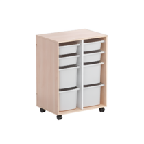 Тумба мобильная для пособий (бук/белый) - «globural.ru» - Мурманск