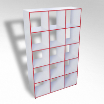 Шкаф открытый многосекционный ТР15 ЛДСП  - «globural.ru» - Мурманск