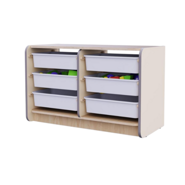 Двойной модуль для хранения игрушек из коллекции мебели «НЕГА» (цвет бежевый) - «globural.ru» - Мурманск