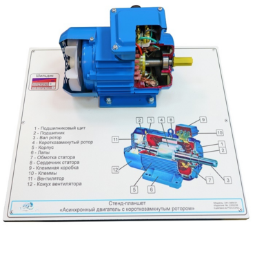 Планшет светодинамический «асинхронный двигатель с короткозамкнутым ротором» - «globural.ru» - Мурманск