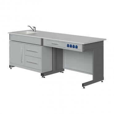 Стол демонстрационный (с раковиной, подводкой и отведением воды, сантехникой, электрическими розетками, автоматами аварийного отключения тока) - «globural.ru» - Мурманск